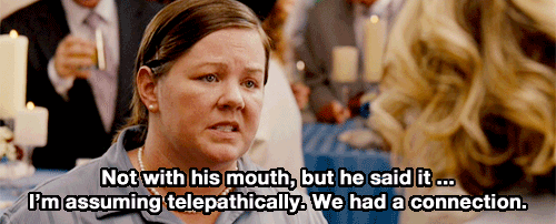 Bridesmaids (2011) Quote (About telepathically love at first sight love gifs connection)
