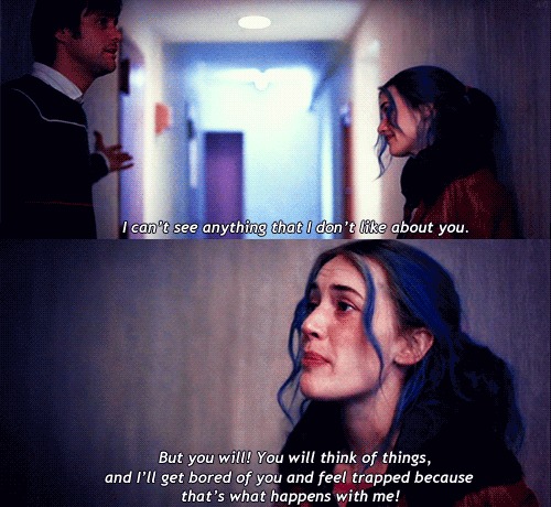 Eternal Sunshine of the Spotless Mind (2004) Quote (About trapped reality love gifs dark side bored)