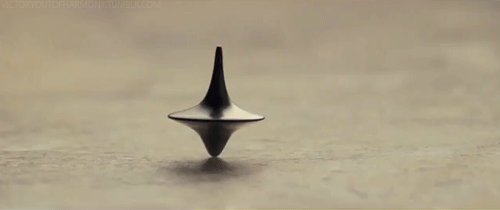 Inception (2010) Quote (About stop spinning top reality gifs Cobbs totem)