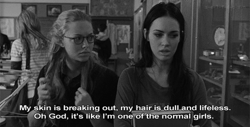 Jennifers Body (2009) Quote (About skin normal girls lifeless high school girls gifs dull black and white)