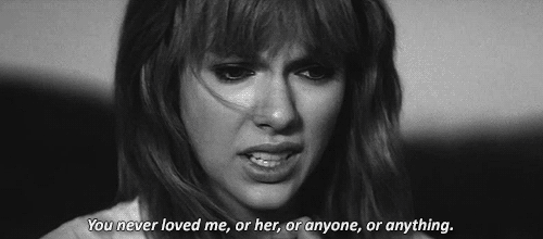 Taylor Swift, I Knew You Were Trouble Quote (About love heartless gifs black and white)