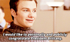 Glee Quote (About president gifs Britanny)