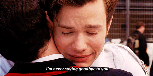 Glee Quote (About promise never love goodbye gifs)