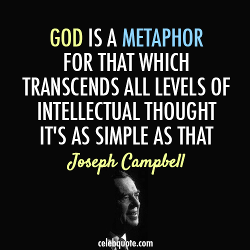 Joseph Campbell Quote (About religion metaphor god)