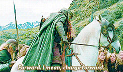 The Lord of the Rings: The Two Towers (2002) Quote (About riding horse gifs)