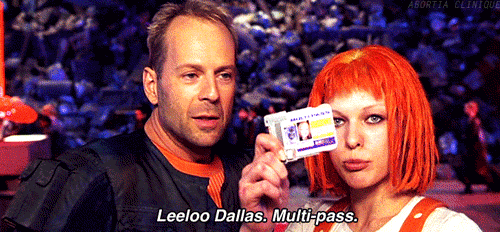 The Fifth Element (1997) Quote (About multi pass Leeloo Dallas gifs) - CQ