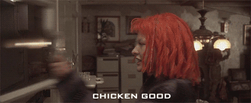 The Fifth Element (1997) Quote (About gifs food chicken)