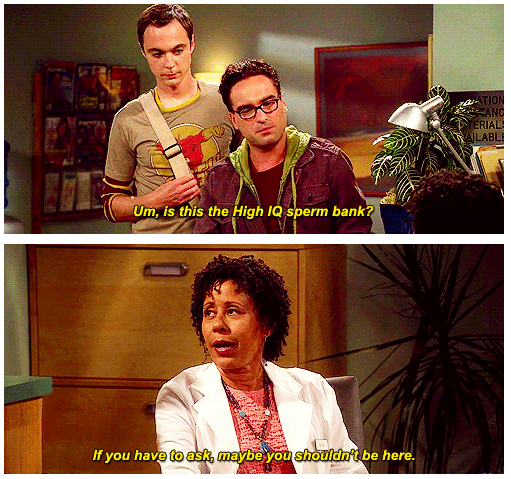 The Big Bang Theory Quote (About sperm IQ gifs)