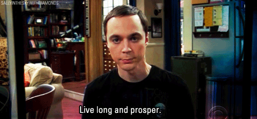 The Big Bang Theory Quote (About Vulcan Salute Star Trek Live long and prosper gifs)