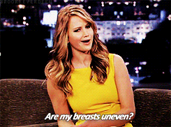Jennifer Lawrence Quote (About uneven breats boobs)