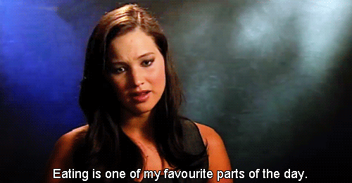 Jennifer Lawrence Quote (About food eating day)