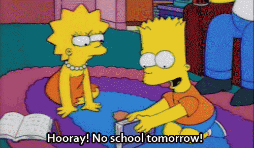 The Simpsons  Quote (About weekend tgif school holiday gifs friday)