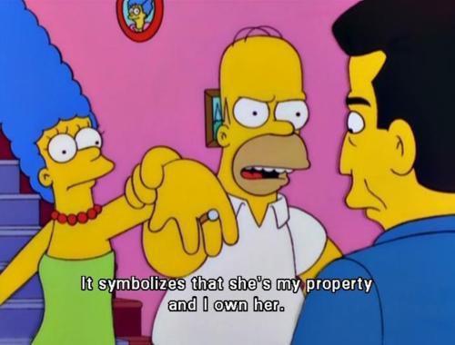 The Simpsons  Quote (About wife wedding ring property love husband and wife)