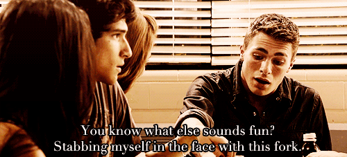 Teen Wolf  Quote (About stab gifs funny fun fork)