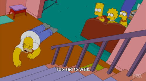 The Simpsons  Quote (About walk sad lazy crawl)
