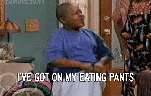 Cory in the House  Quote (About thanksgiving gifs food eating pants eating)