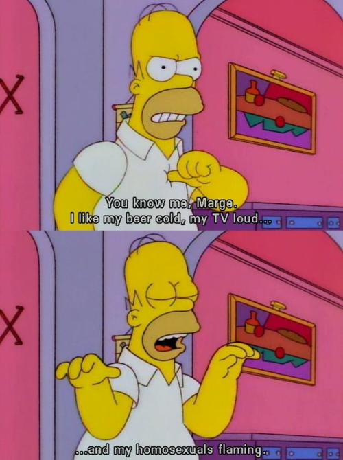 The Simpsons  Quote (About marge homesexual gay faming beer)