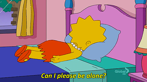 The Simpsons  Quote (About single sad gifs bed alone)