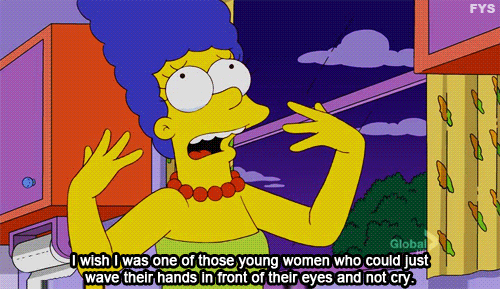 The Simpsons  Quote (About young women wave eyes crying cry)