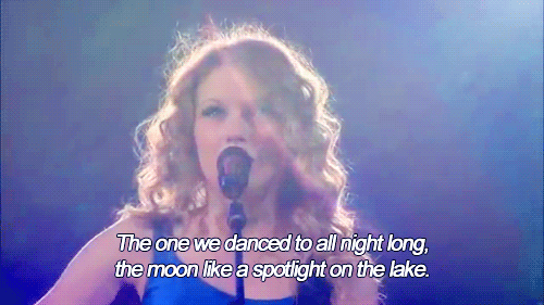 Taylor Swift Tim McGraw Quote (About spotlight moon lake gifs dance)
