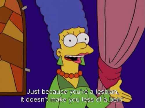 The Simpsons  Quote (About lesbian being)