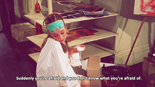 Breakfast at Tiffanys (1961)  Quote (About suddenly gifs afraid)
