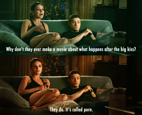 Friends with Benefits (2011) Quote (About porn kiss funny)