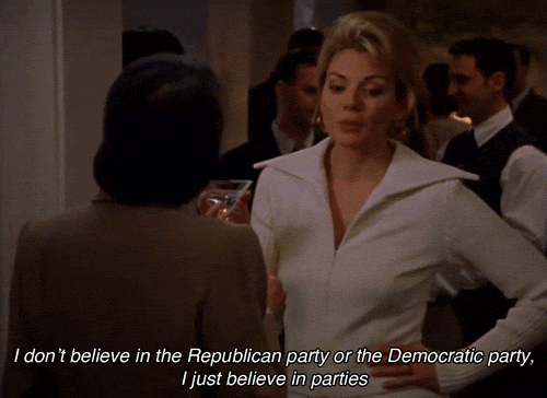 Sex in the City Quote (About republican politics party parties funny democratic)
