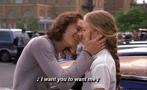 10 Things I Hate About You (1999) Quote (About make up kissing kiss gifs carpark)