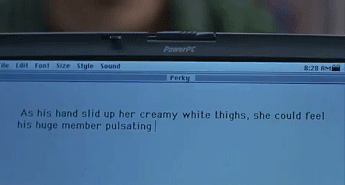 10 Things I Hate About You (1999) Quote (About slut sexy letter computer screen computer)