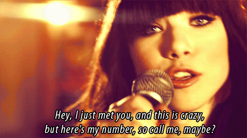 Carly Rae Jepsen Call Me Maybe Quote (About whatsapp sms number mobile maybe love at first sight gifs first date crazy call me)