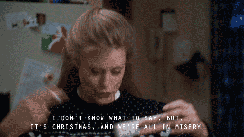 Christmas Vacation (1989) Quote (About xmas santa sad misery lone gifs christmas alone)
