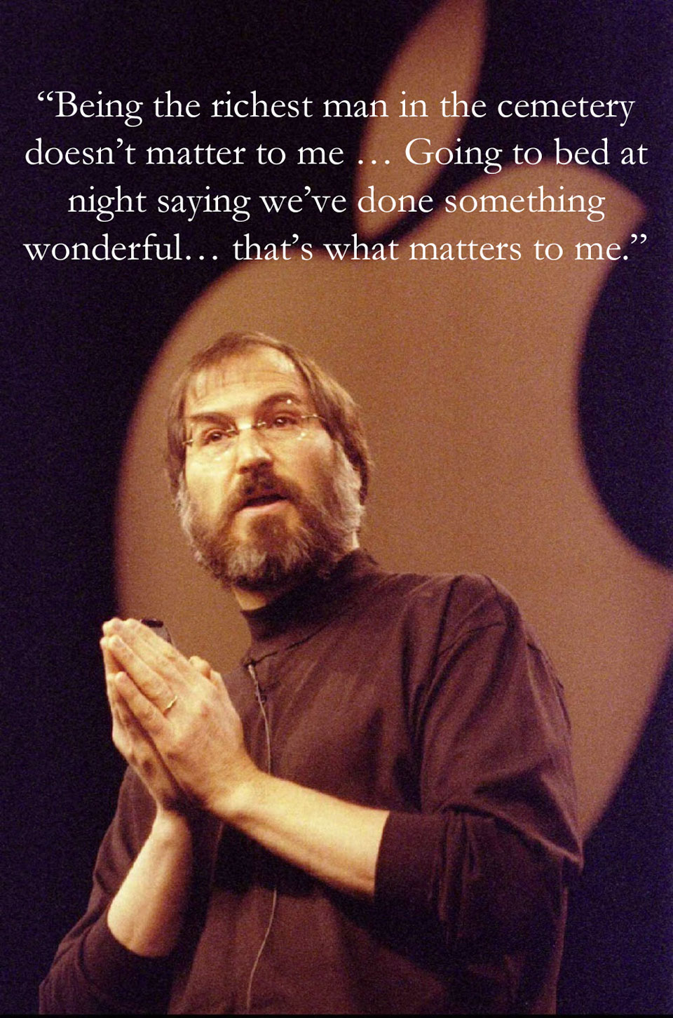 Steve Jobs  Quote (About wonderful RIP richest matters die change the world cemetery)