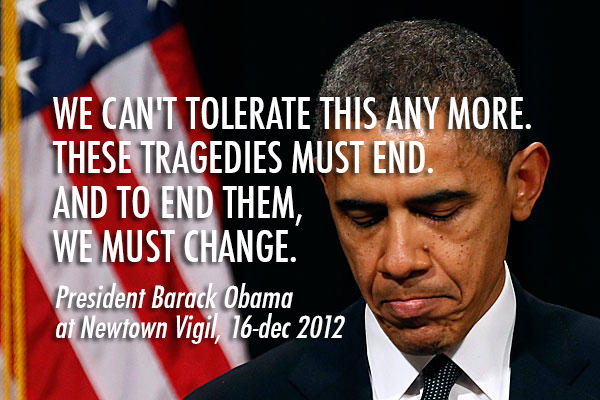 Barack Obama  Quote (About tragedy tolerate speech shooting Sandy Hook sad newtown vigil emotional change)