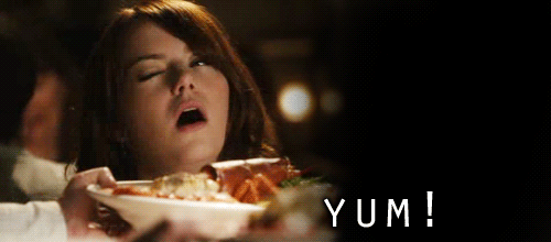 Easy A (2010)  Quote (About yummy yum hungry gifs funny face food)