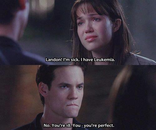 A Walk to Remember (2002) Quote (About sick sad perfect Leukemia hospital)