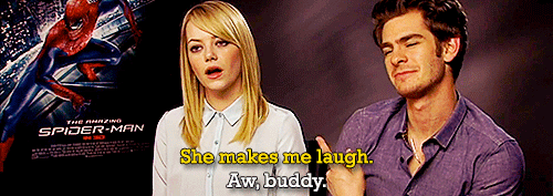 Emma Stone,Andrew Garfield  Quote (About love laugh girlfriend gifs dating couple boyfriend)