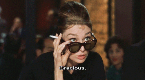 Breakfast at Tiffanys (1961) Quote (About surprise kind gracious gifs)