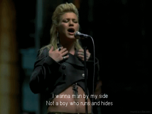 Kelly Clarkson, Walk Away Quote (About runs and hides man lover love gifs by my side boy)