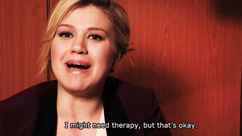 Kelly Clarkson  Quote (About therapy gif)