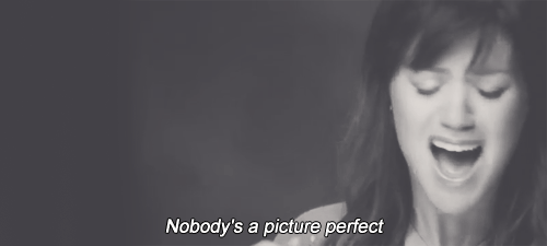 Kelly Clarkson, Dark Side Quote (About pretty picture perfect nobody gifs black and white beautiful)