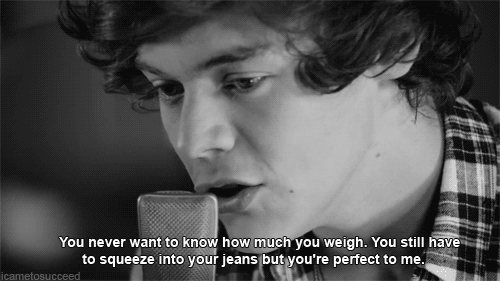Little Things Quote (About weight weigh ugly squeeze pretty perfect jeans heavy gifs fat black and white)