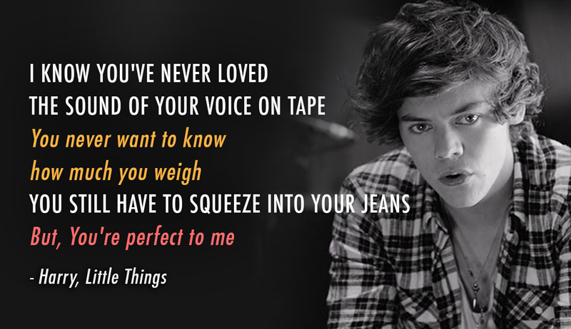 Little Things Quote (About weigh voice tape sound solo perfect jeans heavy fat)