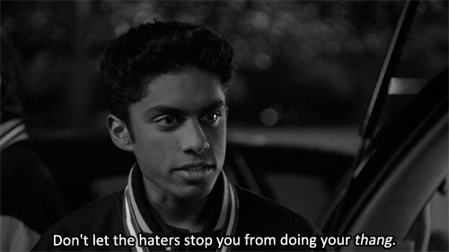 Mean Girls (2004) Quote (About thang support protect haters hate gifs black and white)