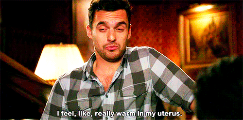 New Girl Quote (About warm uterus gifs funny)