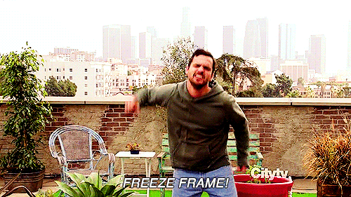 New Girl Quote (About shout gifs freeze frame)