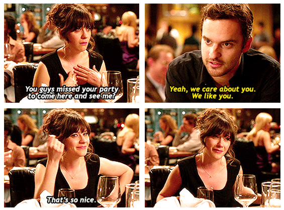 New Girl Quote (About party friendship friends breakups break ups)