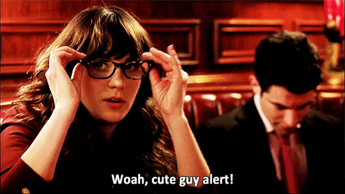 New Girl Quote (About sexy man radar gifs cute guy alert)