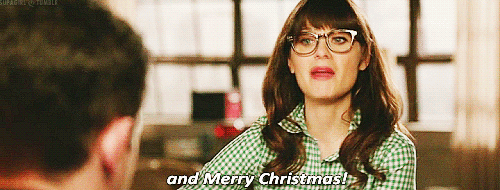 New Girl Quote (About xmas merry christmas gifs christmas)