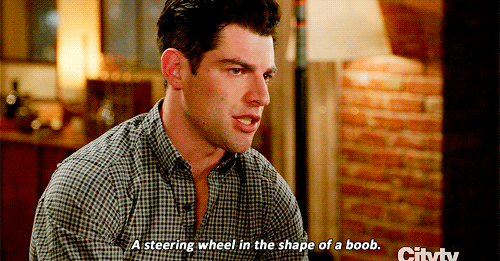 New Girl Quote (About wheels steering wheel gifs boobs)